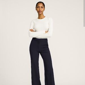 High-Rise Flare Women's Pants in Navy